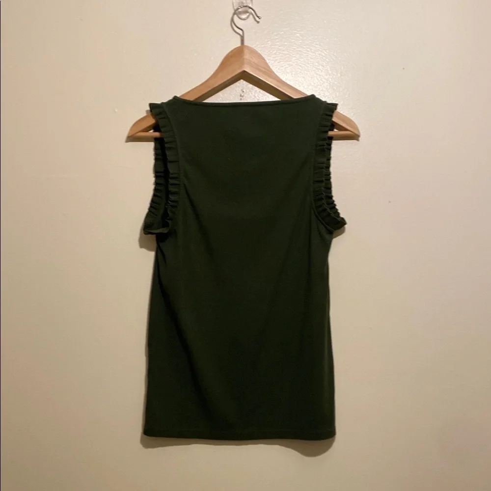 J. Crew Elegant Green Sleeveless Top. Size M. Style L9582